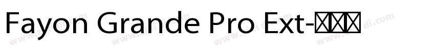 Fayon Grande Pro Ext字体转换
